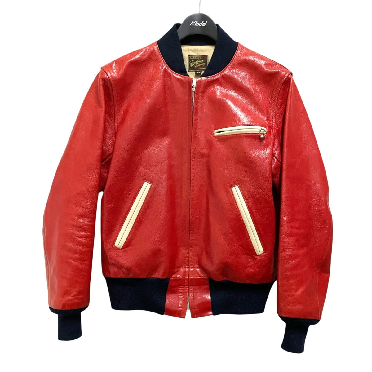 JOE McCOY ドリズラージャケット レッド Joe McCOY(ジョーマッコイ) ジップジャケット レッド×ネイビー サイズ