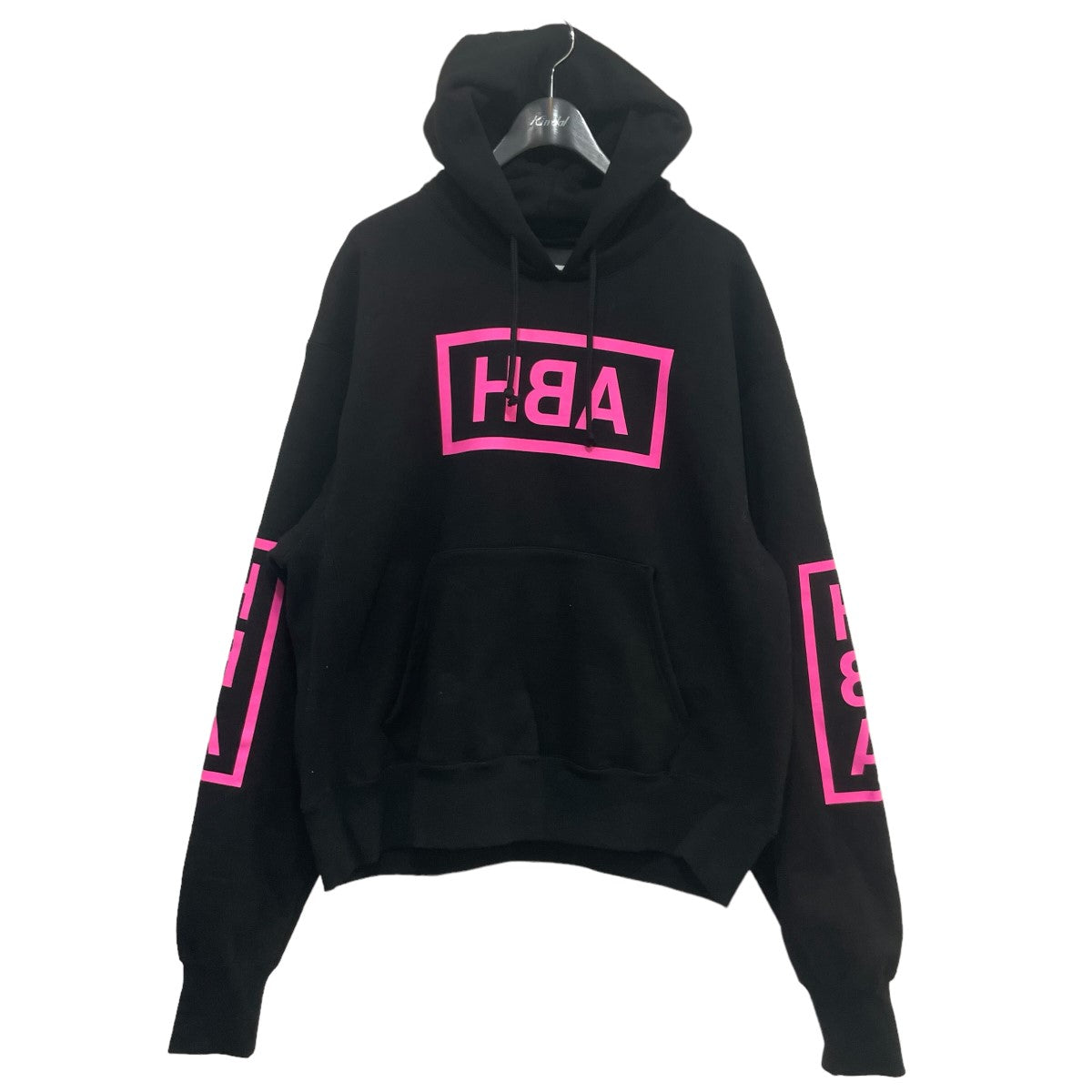 Hood By Air(フードバイエアー) 22SS「BOX LOGO HODDIE／TRUE BLACK-FUCHSIA」ボックスロゴフーディ  ブラック サイズ 12｜【公式】カインドオルオンライン ブランド古着・中古通販【kindal】