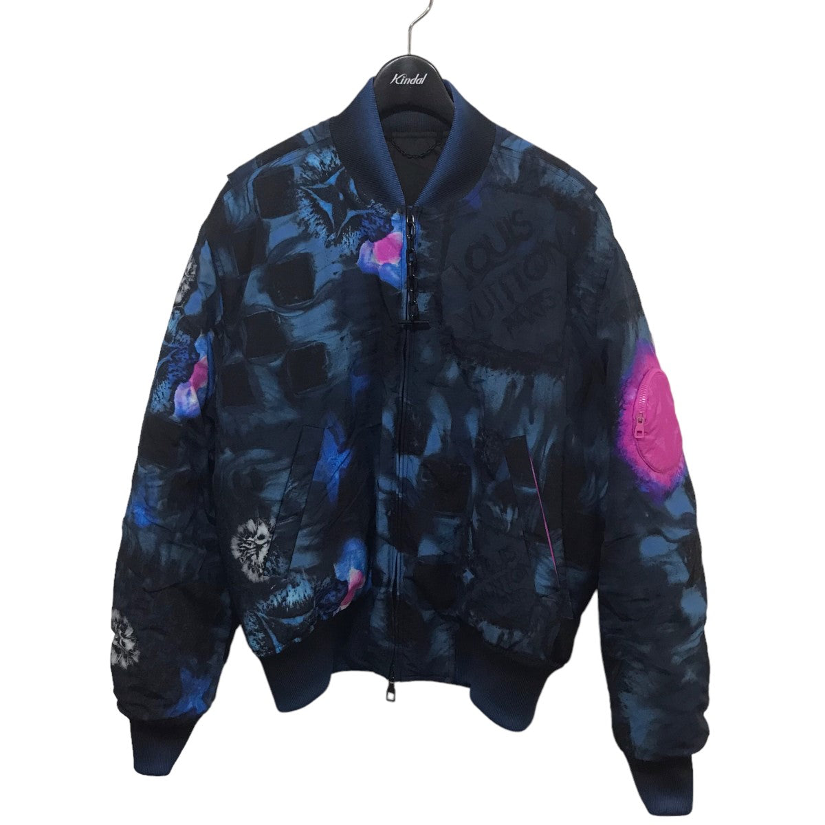 LOUIS VUITTON(ルイヴィトン) 21AW「Solt Print Bomber」ソルトプリントボンバージャケット HLB05EDR2  ブルー×マルチカラー サイズ 15｜【公式】カインドオルオンライン ブランド古着・中古通販【kindal】