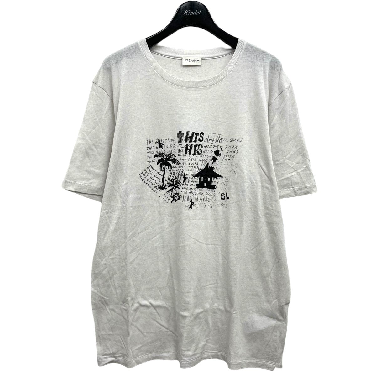 SAINT LAURENT PARIS(サンローランパリ) プリントTシャツ 605364 YBQG2 ホワイト サイズ  14｜【公式】カインドオルオンライン ブランド古着・中古通販【kindal】