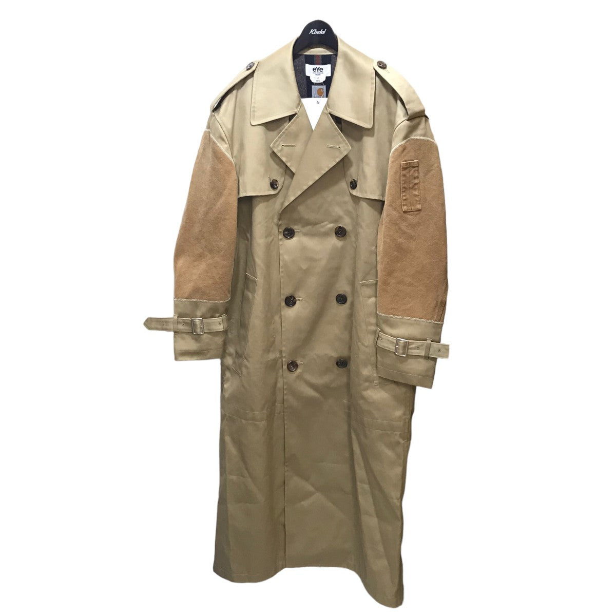 eye JUNYA WATANABE CdG MAN ×CarHartt ×CarHartt 22AW パッチワークトレンチコート WJ-C903  ベージュ サイズ 13｜【公式】カインドオルオンライン ブランド古着・中古通販【kindal】