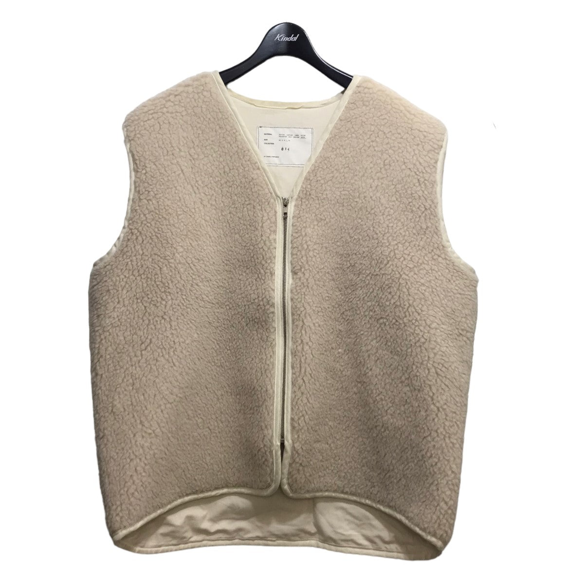 CAMIEL FORTGENS(カミエルフォートヘンス) 22AW ｢FLEECE VEST｣ボアフリースベスト 014 014 アイボリー サイズ  L｜【公式】カインドオルオンライン ブランド古着・中古通販【kindal】