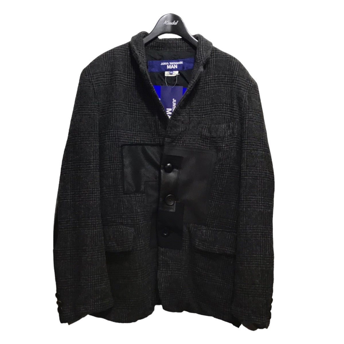 24SS リバーシブルグレンチェック製品加工×多素材パッチワーク