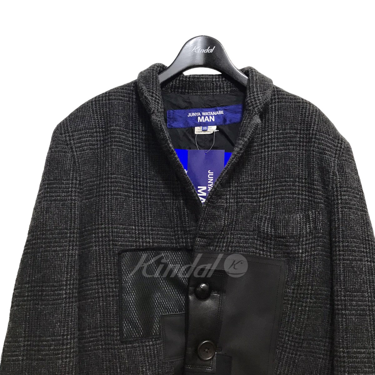 24SS リバーシブルグレンチェック製品加工×多素材パッチワーク