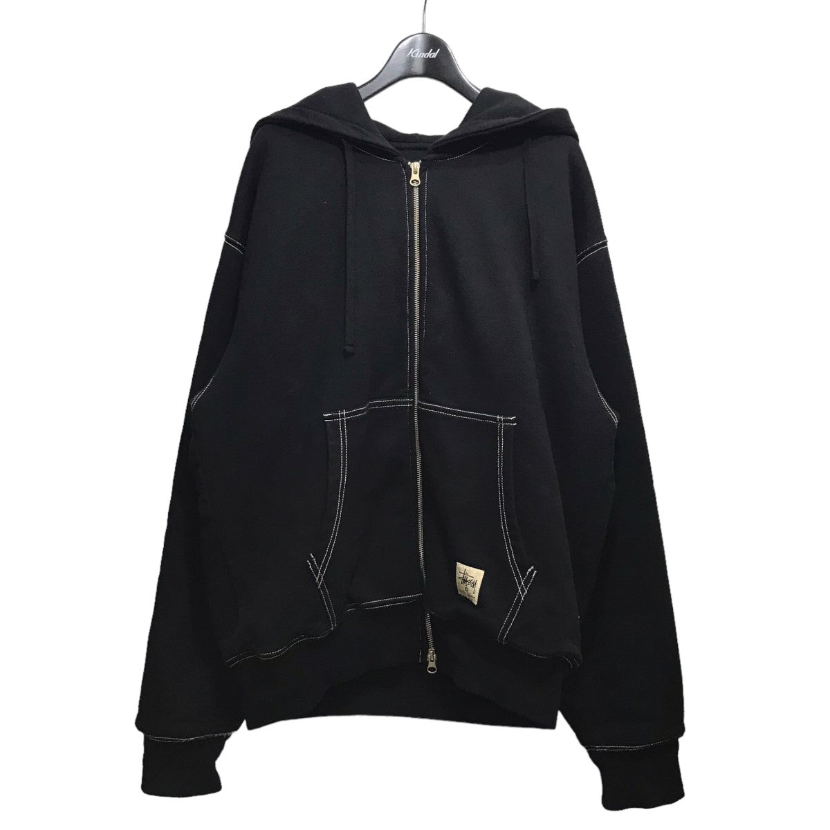 stussy(ステューシー) Double Face Label full zip hoodieジップパーカー118460 118460 ブラック  サイズ M｜【公式】カインドオルオンライン ブランド古着・中古通販【kindal】