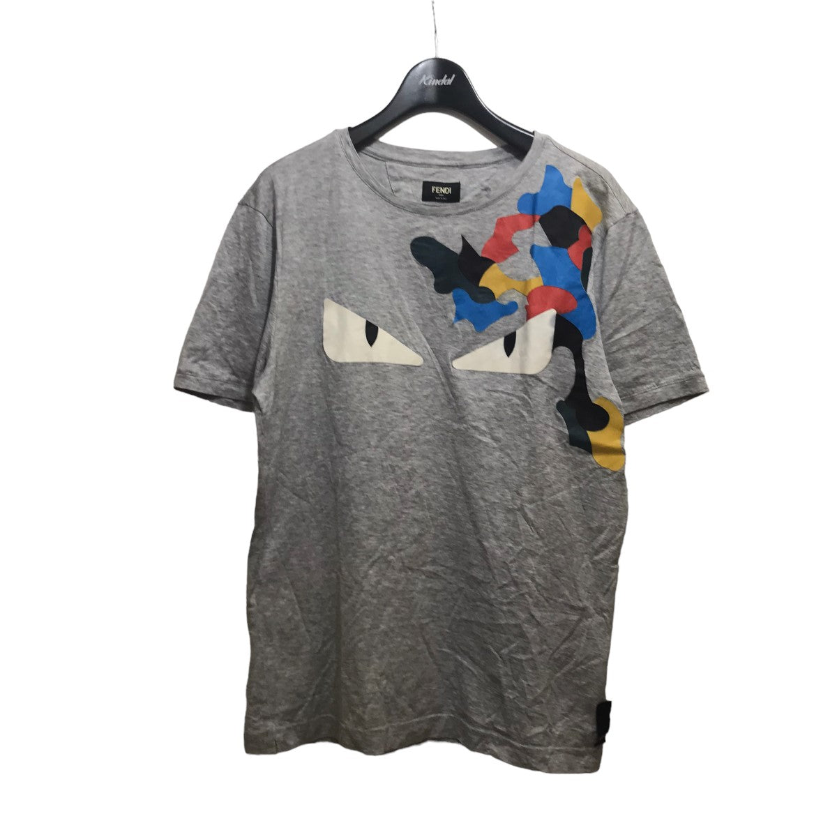 FENDI(フェンディ) Camopatch Monster TeeプリントTシャツFY0626 44K FY0626 44K グレー サイズ  16｜【公式】カインドオルオンライン ブランド古着・中古通販【kindal】