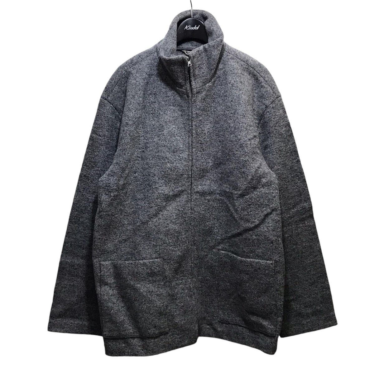 AURALEE(オーラリー) 21AWWOOL LING YARN MILLED JERSEY ZIP  BLOUSONA21AB01ATウールジップジャケット グレー サイズ 4｜【公式】カインドオルオンライン ブランド古着・中古通販【kindal】