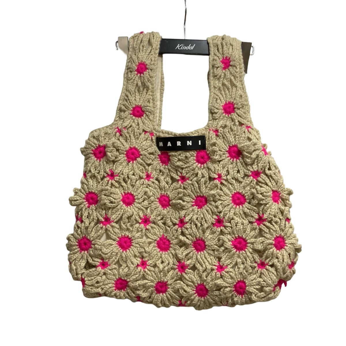 MARNI(マルニ) Floral Crochet Market Fish Bagフローラルクロシェバッグ／ハンドバッグ  ベージュ｜【公式】カインドオルオンライン ブランド古着・中古通販【kindal】