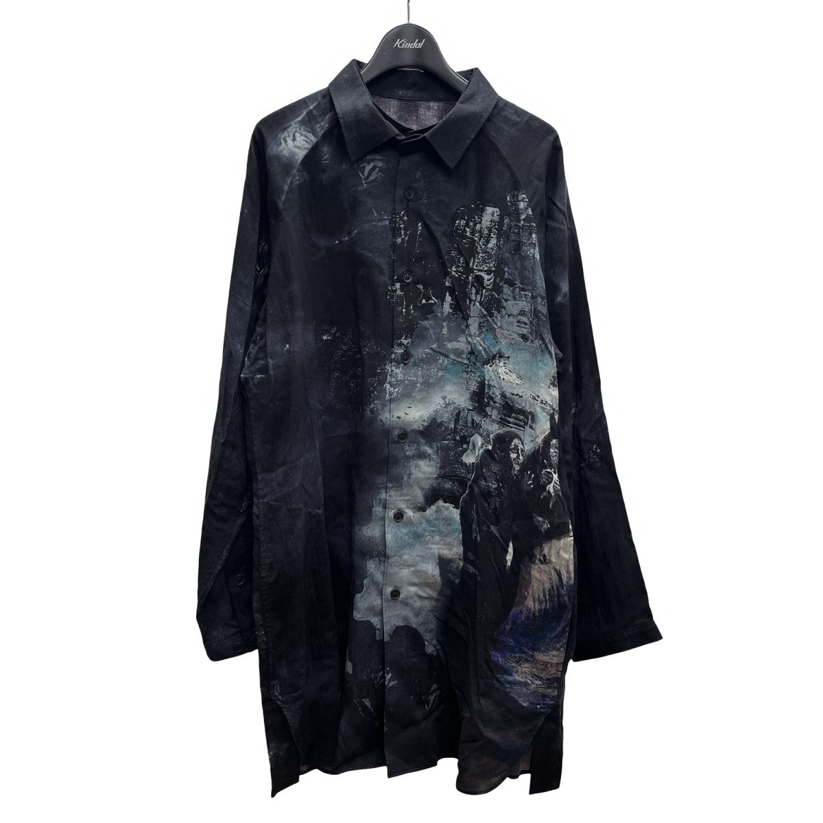 Yohji Yamamoto pour homme(ヨウジヤマモトプールオム) 24SSプリントロングシャツHS-B44-207 HS-B44-207  ブラック サイズ 2｜【公式】カインドオルオンライン ブランド古着・中古通販【kindal】