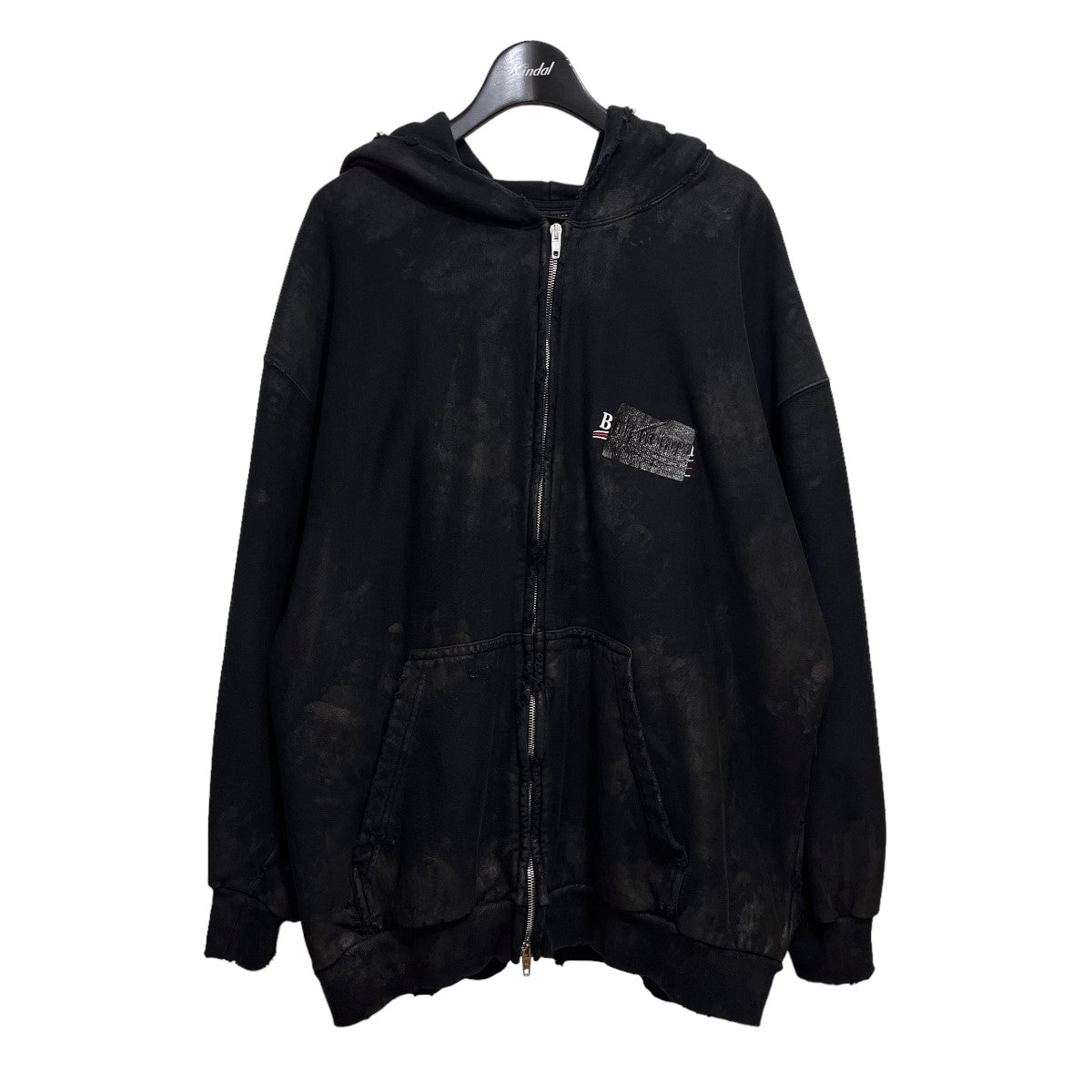 BALENCIAGA(バレンシアガ) キャンペーンロゴダメージ加工ジップアップ 
