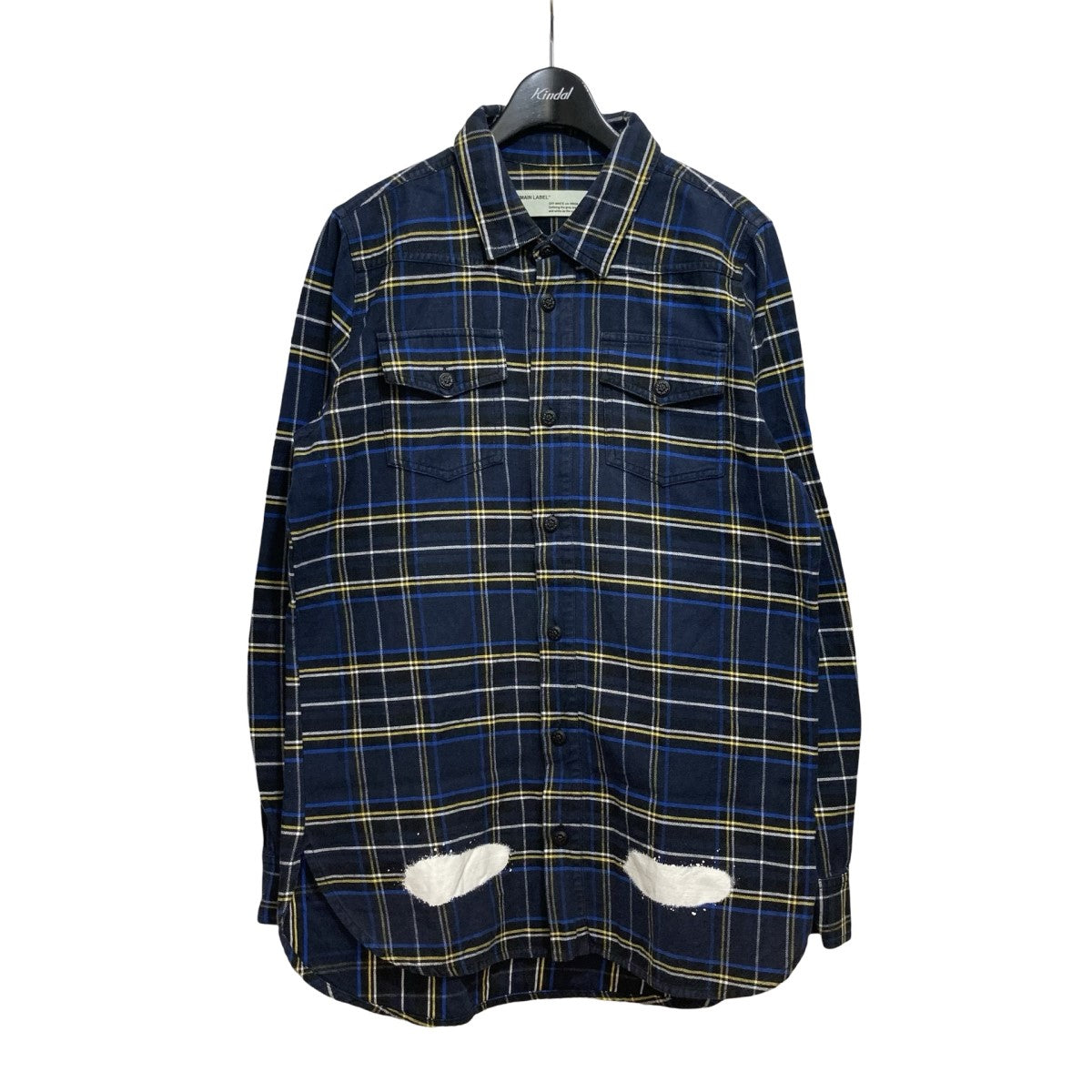 OFFWHITE(オフホワイト) 17SSチェックシャツ ネイビー サイズ XS