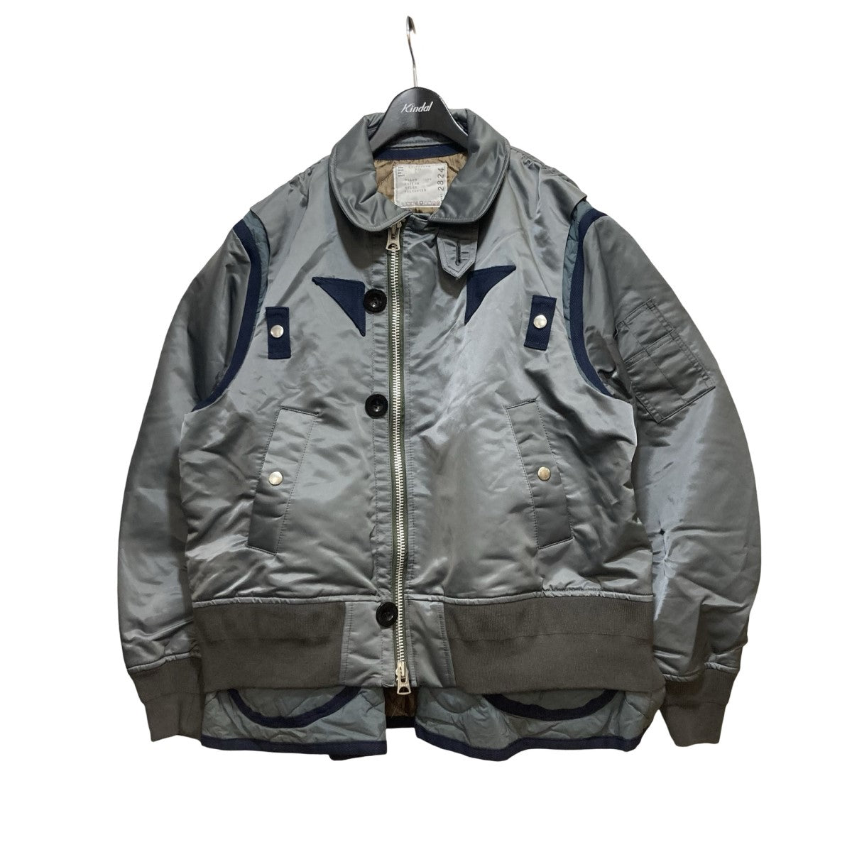 sacai(サカイ) 22AWナイロンツイルミックスブルゾン22-02824M 22-02824M グレー サイズ 1｜【公式】カインドオルオンライン  ブランド古着・中古通販【kindal】