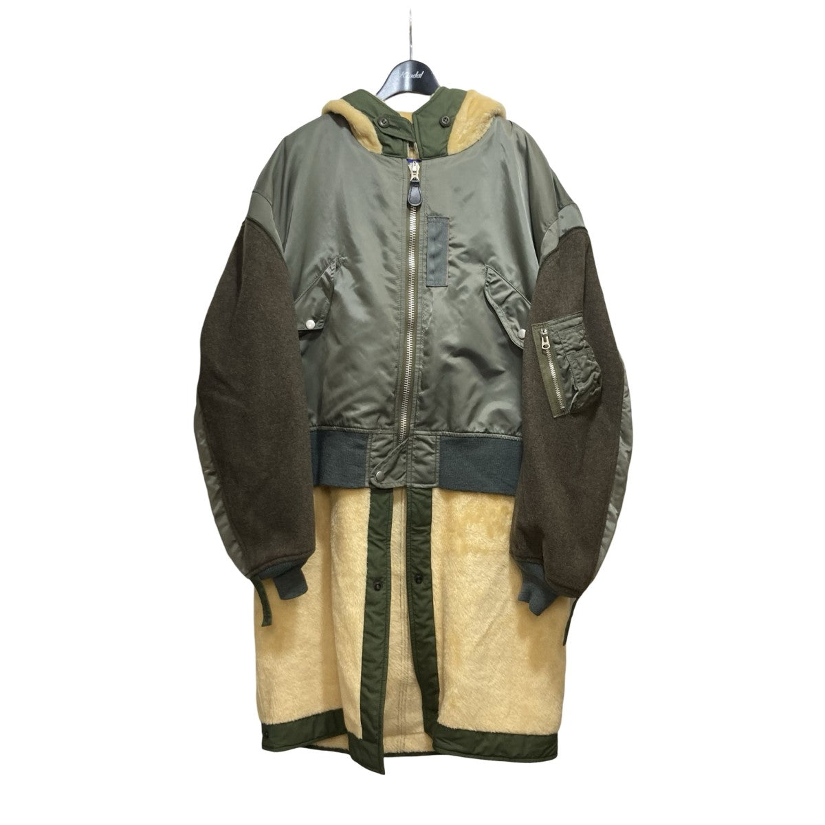 CDG JUNYA WATANABE MAN(ジュンヤワタナベコムデギャルソンマン) Nylon Twill Acrylic Polyester  CoatドッキングコートWH-C023 WH-C023 グリーン×ベージュ サイズ L｜【公式】カインドオルオンライン ...