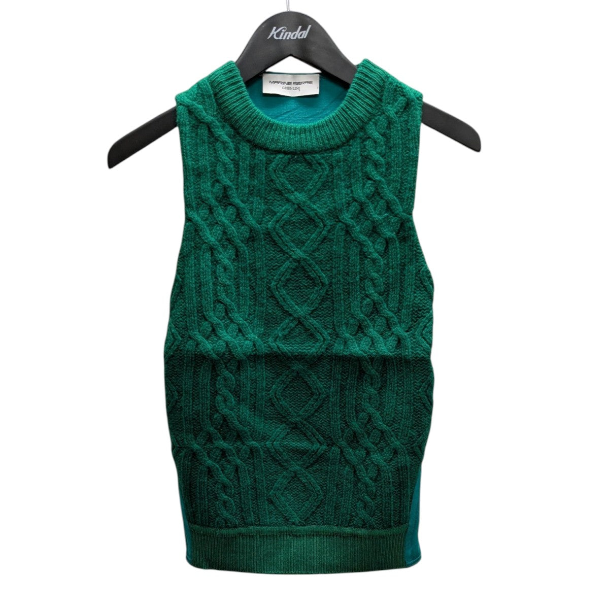 marine serre(マリーンセル) ノースリーブニット グリーン サイズ M