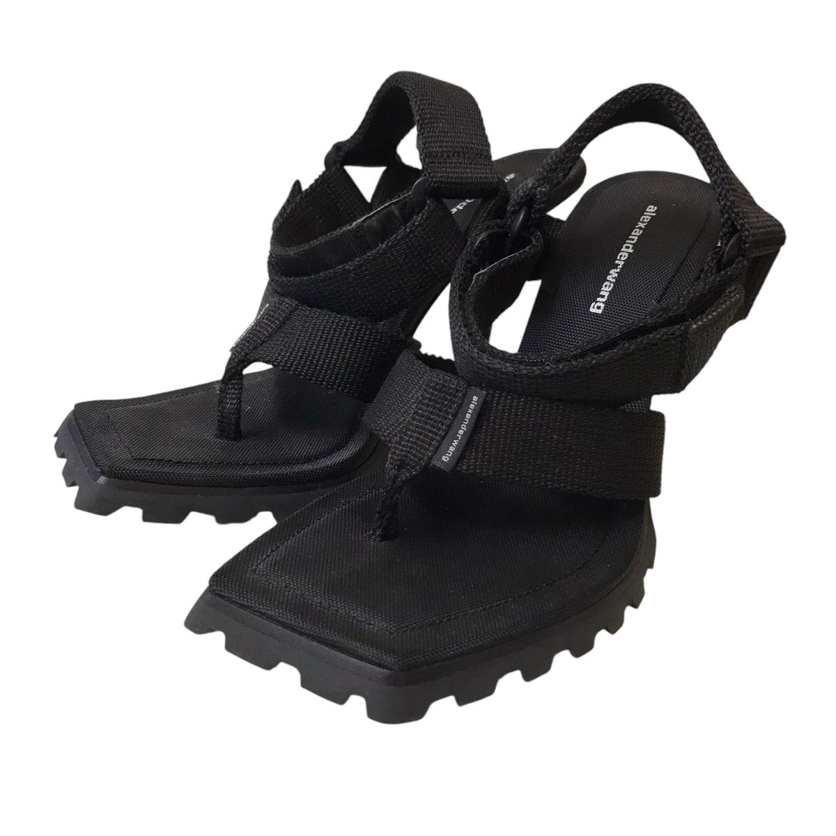 ALEXANDER WANG(アレキサンダーワン) Black Julie Lugged Heeled Sandalsヒールサンダル30221S004  30221S004 ブラック サイズ 36｜【公式】カインドオルオンライン ブランド古着・中古通販【kindal】