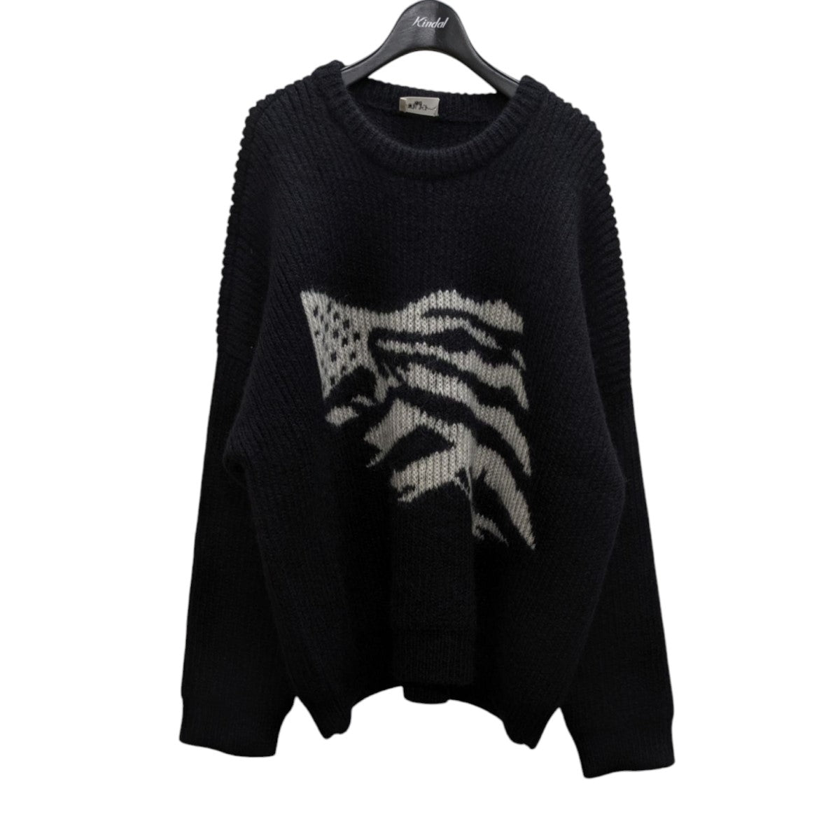 CELINE(セリーヌ) フラッグ柄モヘアクルーネックニット 2AB05599S