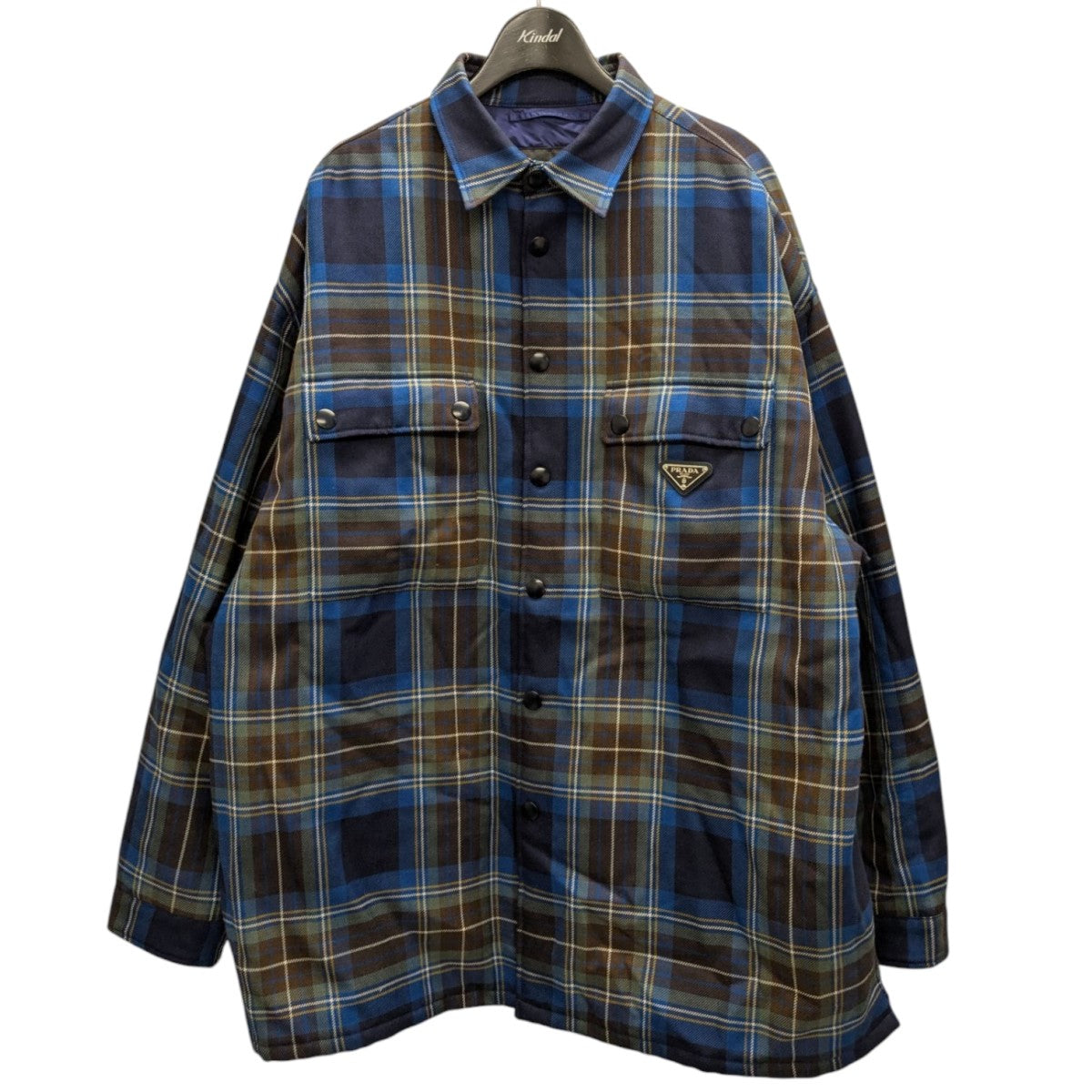 PRADA(プラダ) 21AW Wool Blend Shirt ウールブレンド トライアングル 