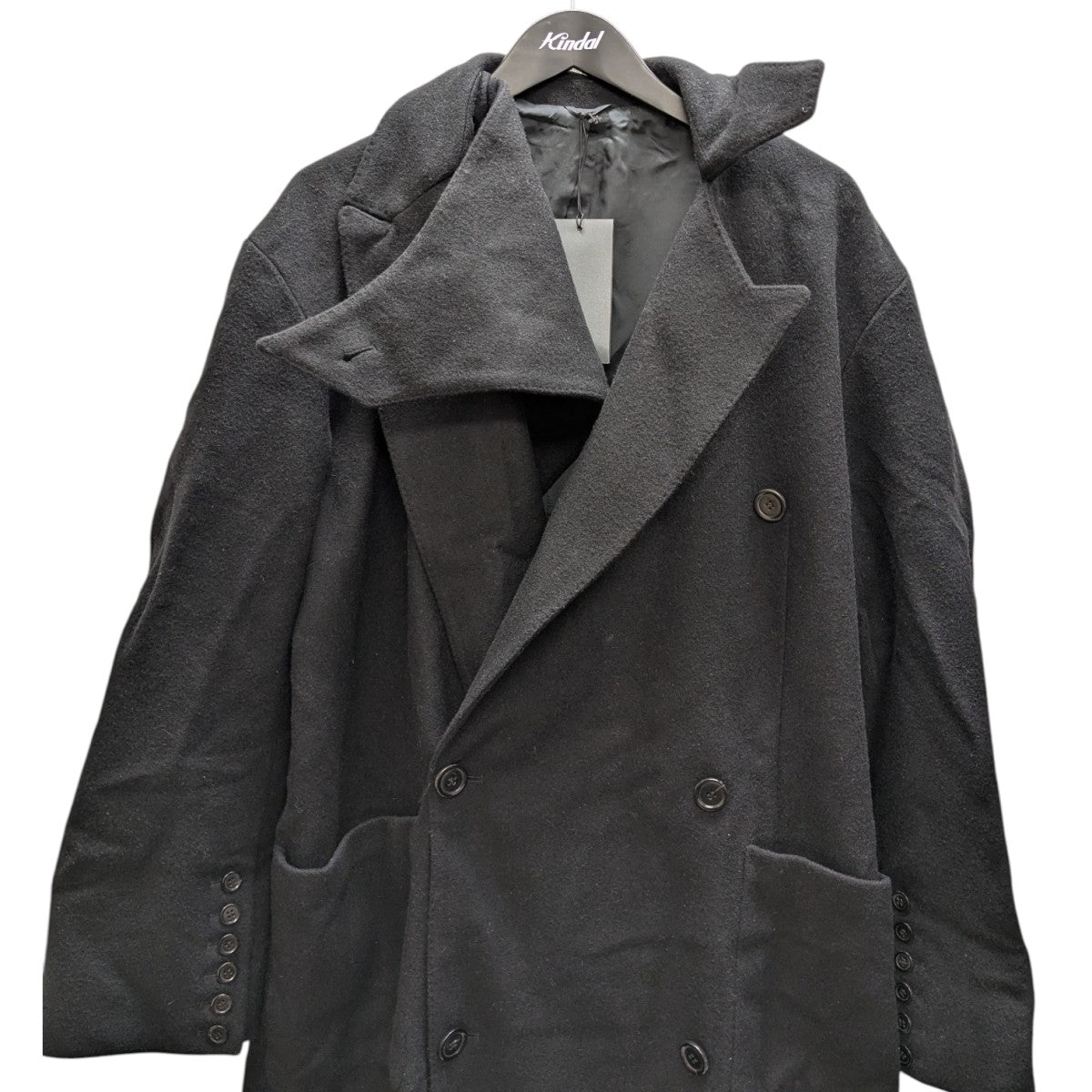 MASU 24AWBAT COLLAR OVER COATウールコート 古着・中古-2枚目のアイテム画像