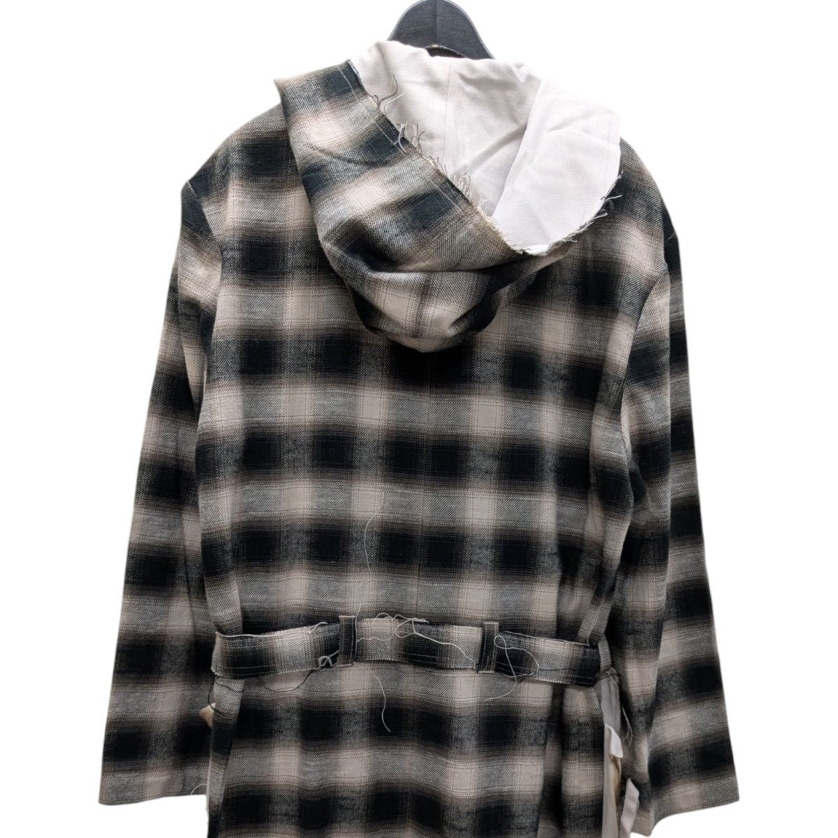 BURNT OMBRE CHECK ROBE オンブレチェックコート