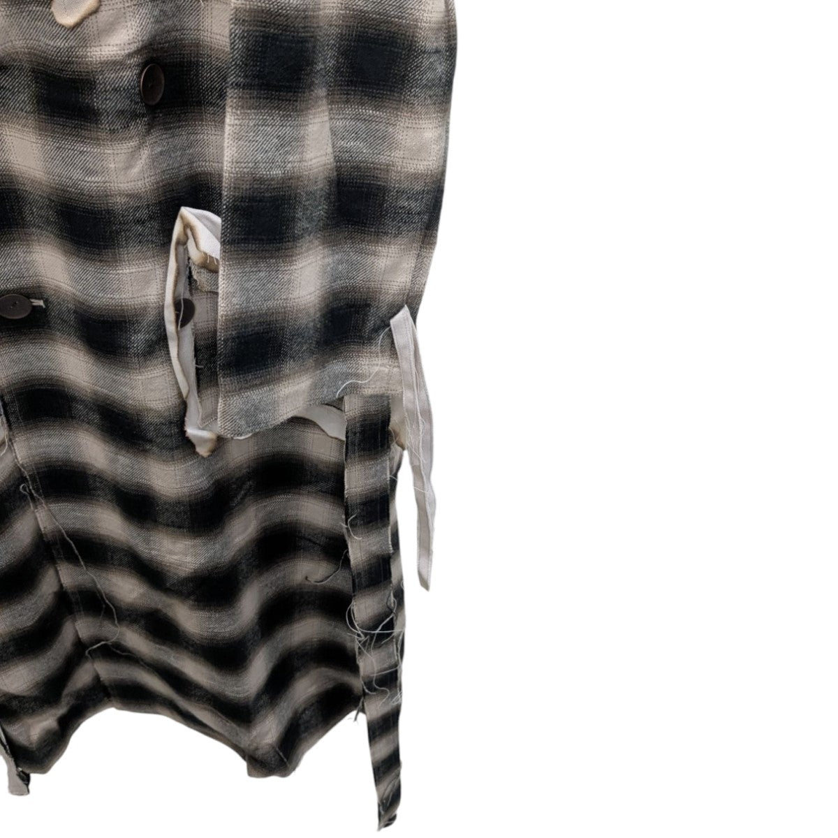 BURNT OMBRE CHECK ROBE オンブレチェックコート