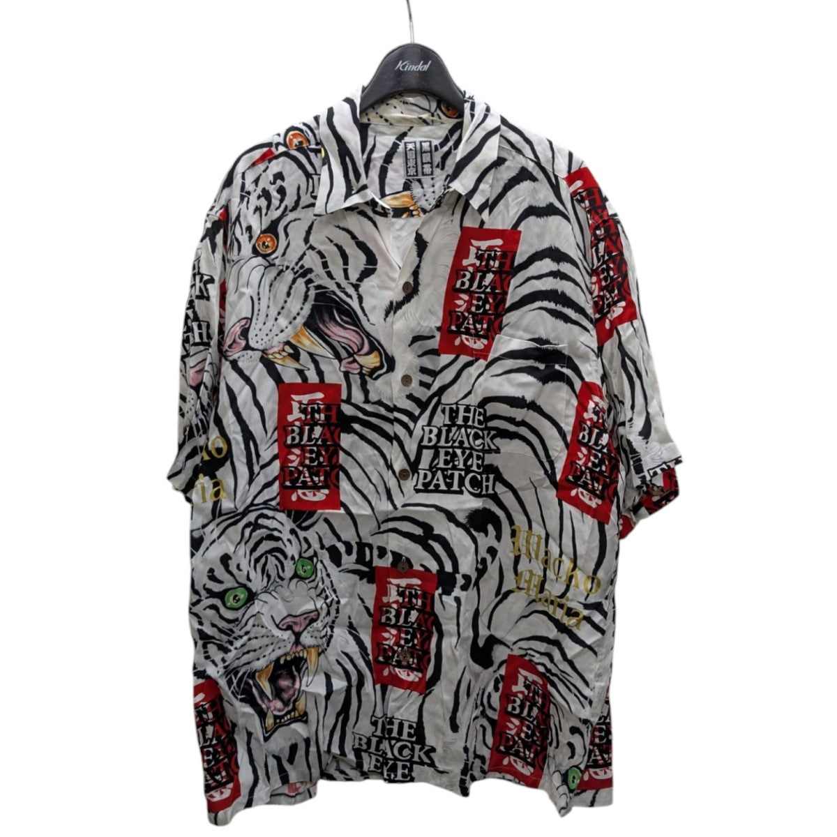 WACKO MARIA×THE BLACK EYE PATCH タイガー半袖ハワイアンシャツ 古着・中古-1枚目のアイテム画像