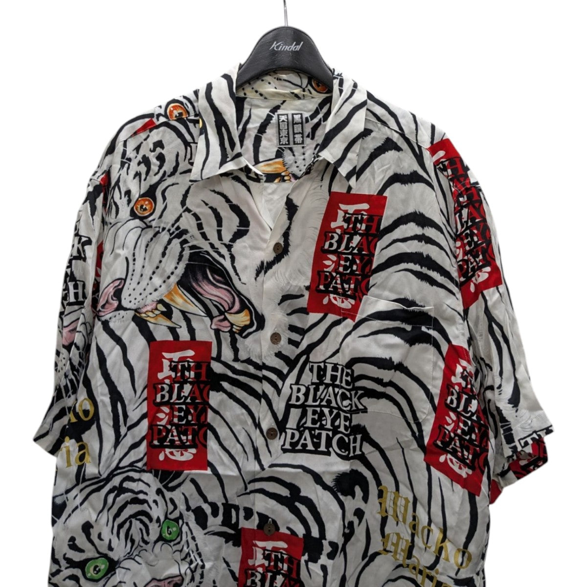 WACKO MARIA×THE BLACK EYE PATCH タイガー半袖ハワイアンシャツ 古着・中古-2枚目のアイテム画像