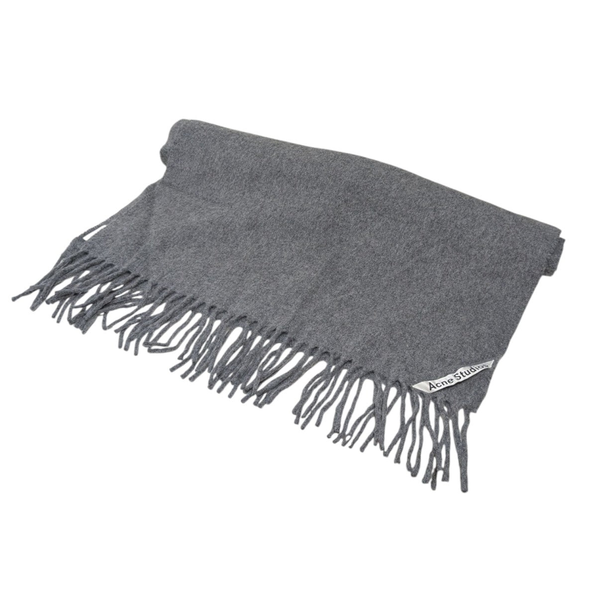 ACNE STUDIOS(アクネストゥディオズ) ウールマフラー グレー｜【公式