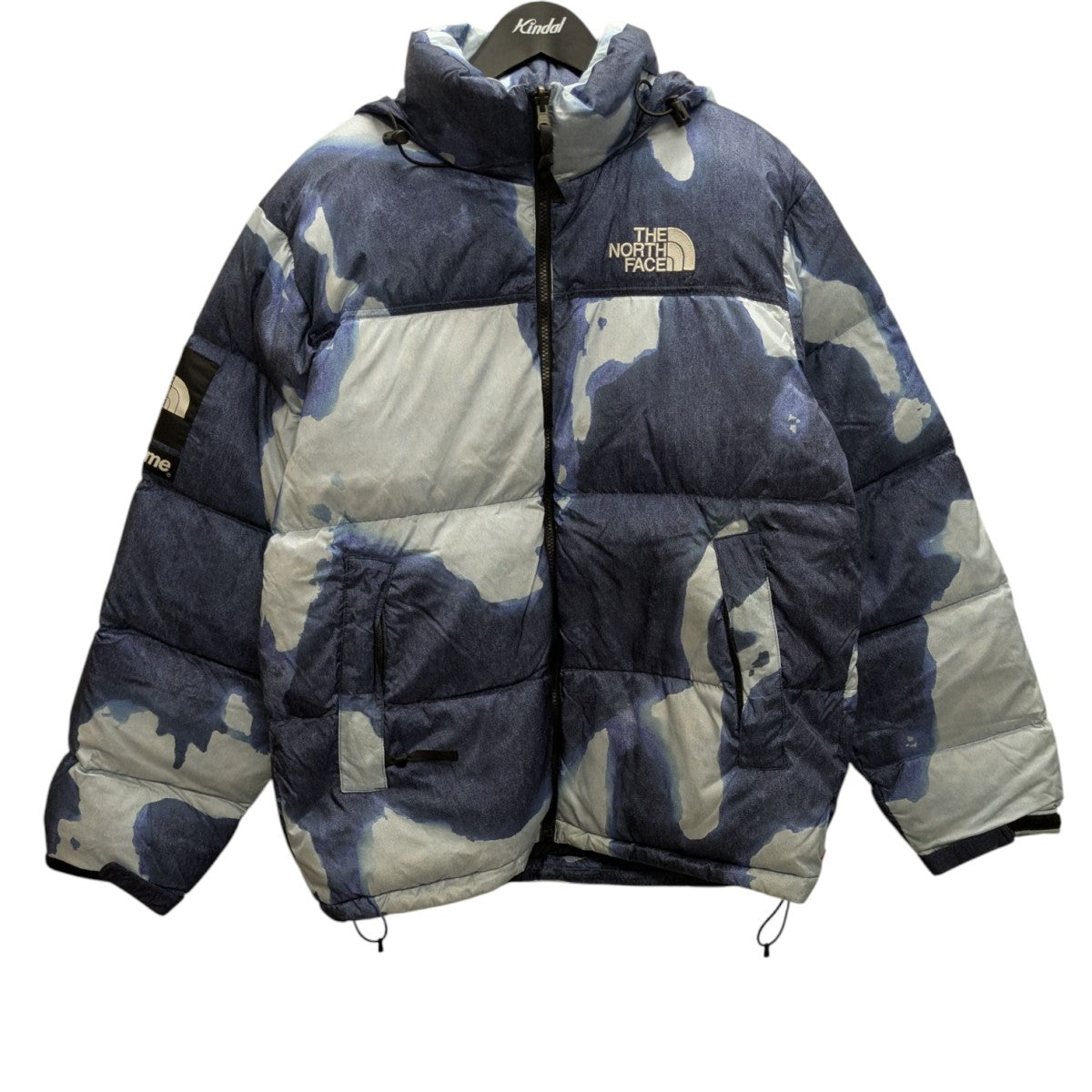 THE NORTH FACE×Supreme Bleached Denim Print Nuptse Jacket ヌプシ