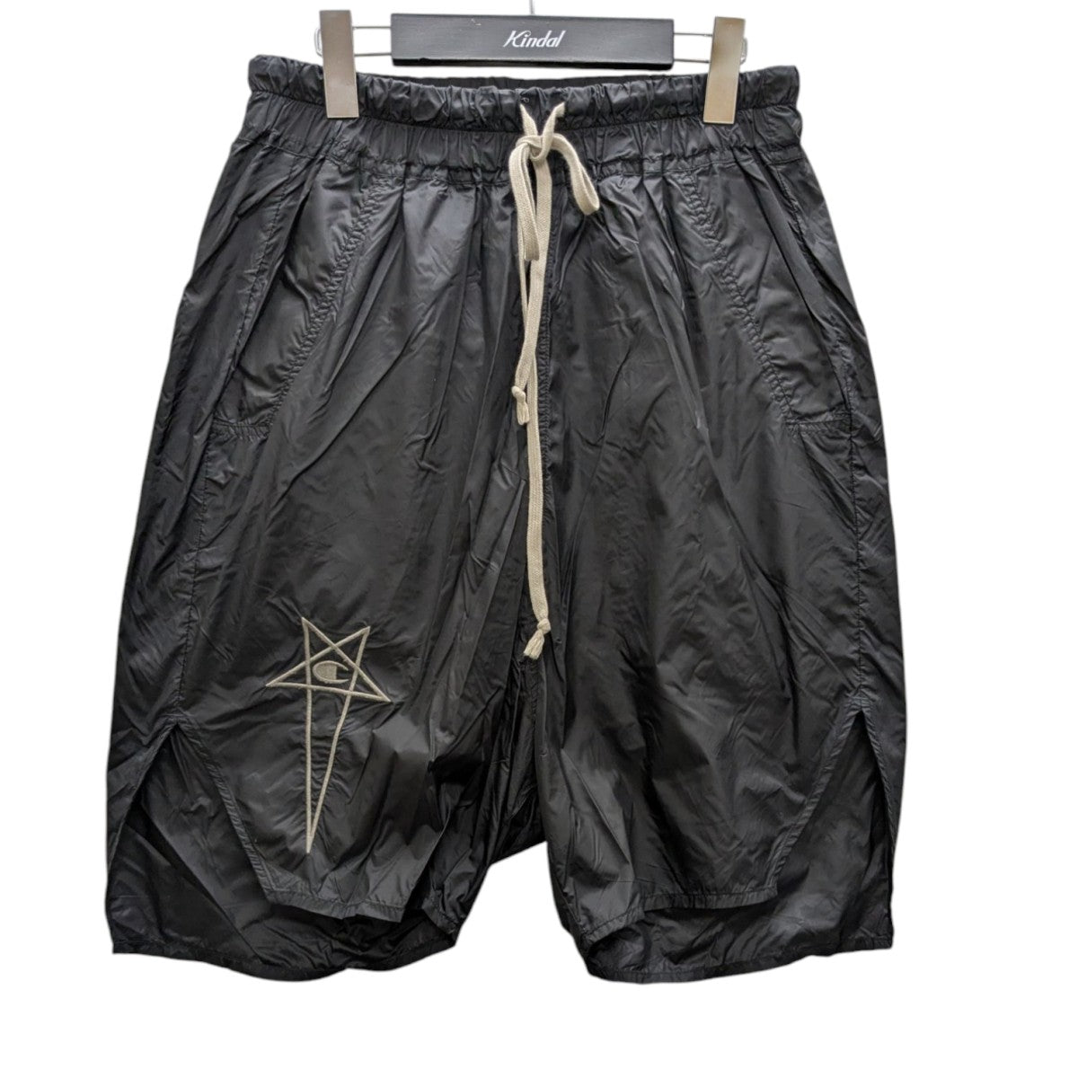 Rick Owens × Champion ナイロンハーフパンツ RICK OWENS (リックオウエンス) RICK OWENS×Champion ロゴ