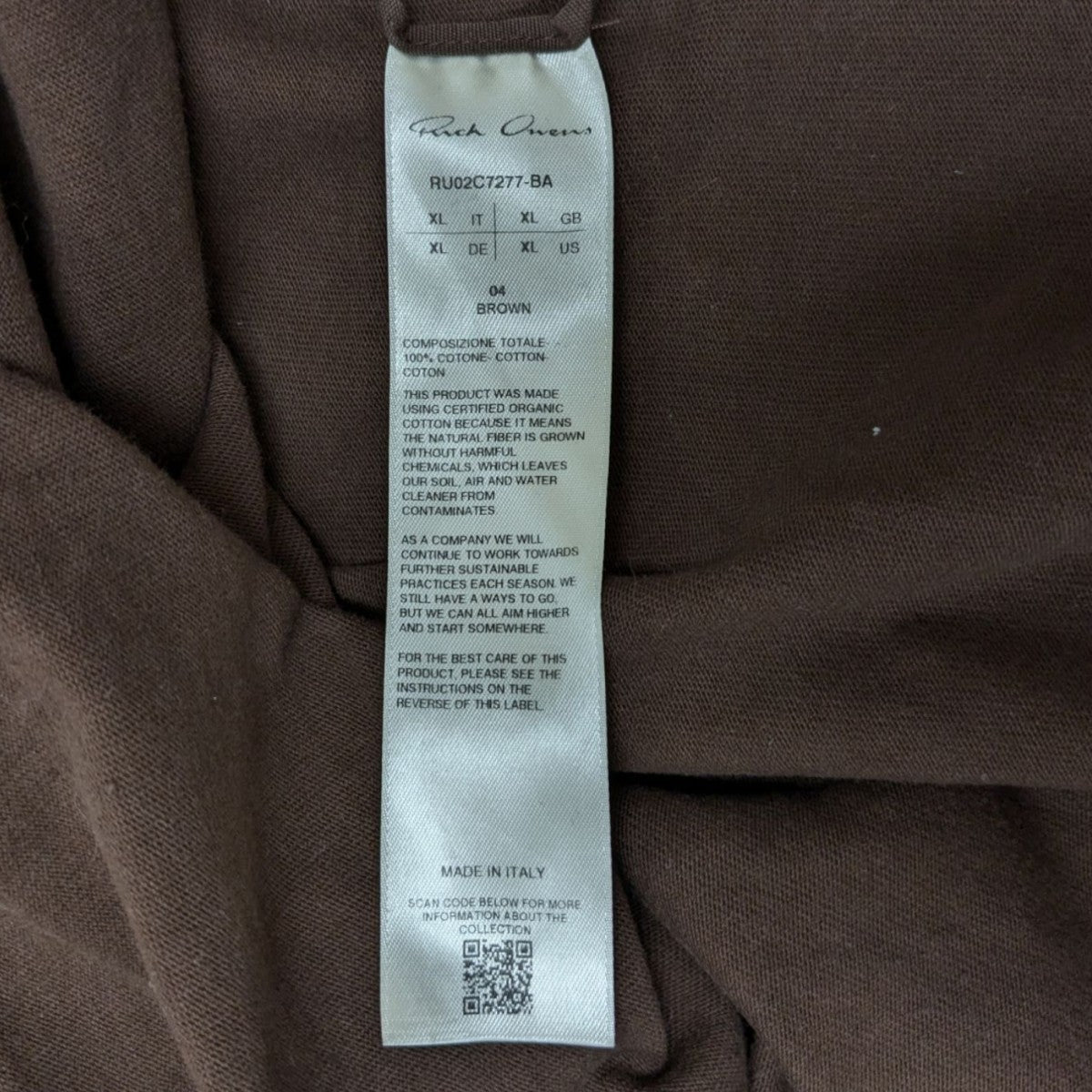 RICK OWENS スウェットシャツRU02C7277-BA 古着・中古-7枚目のアイテム画像