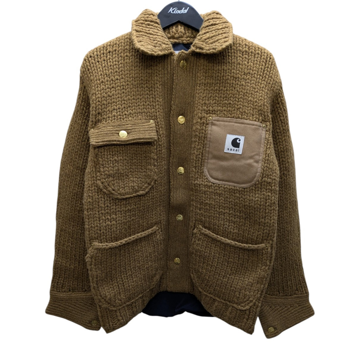 sacai×CARHARTT WIP Knit Jacket Michigan ニットジャケット 23-03111M