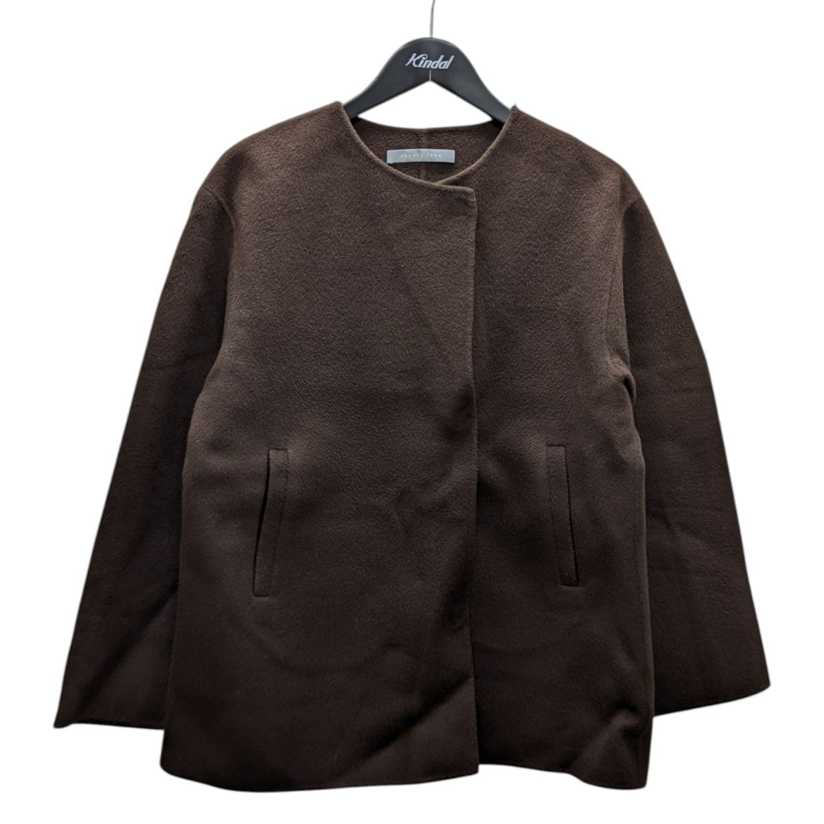 セオリー　カシミア混ノーカラーコート theory luxe(セオリーリュクス) カシミヤ混ノーカラーコート41