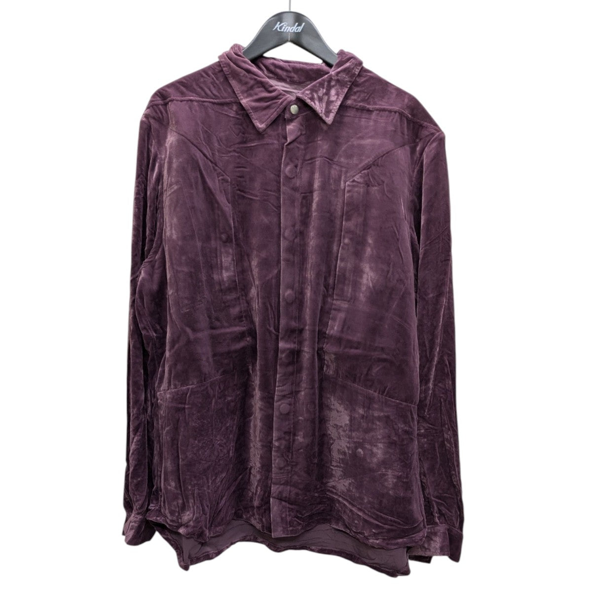 rick owens julius artefact ベロア シャツ RICK OWENS - 【24AW】ベロア ワーク シャツ / WORK SHIRT