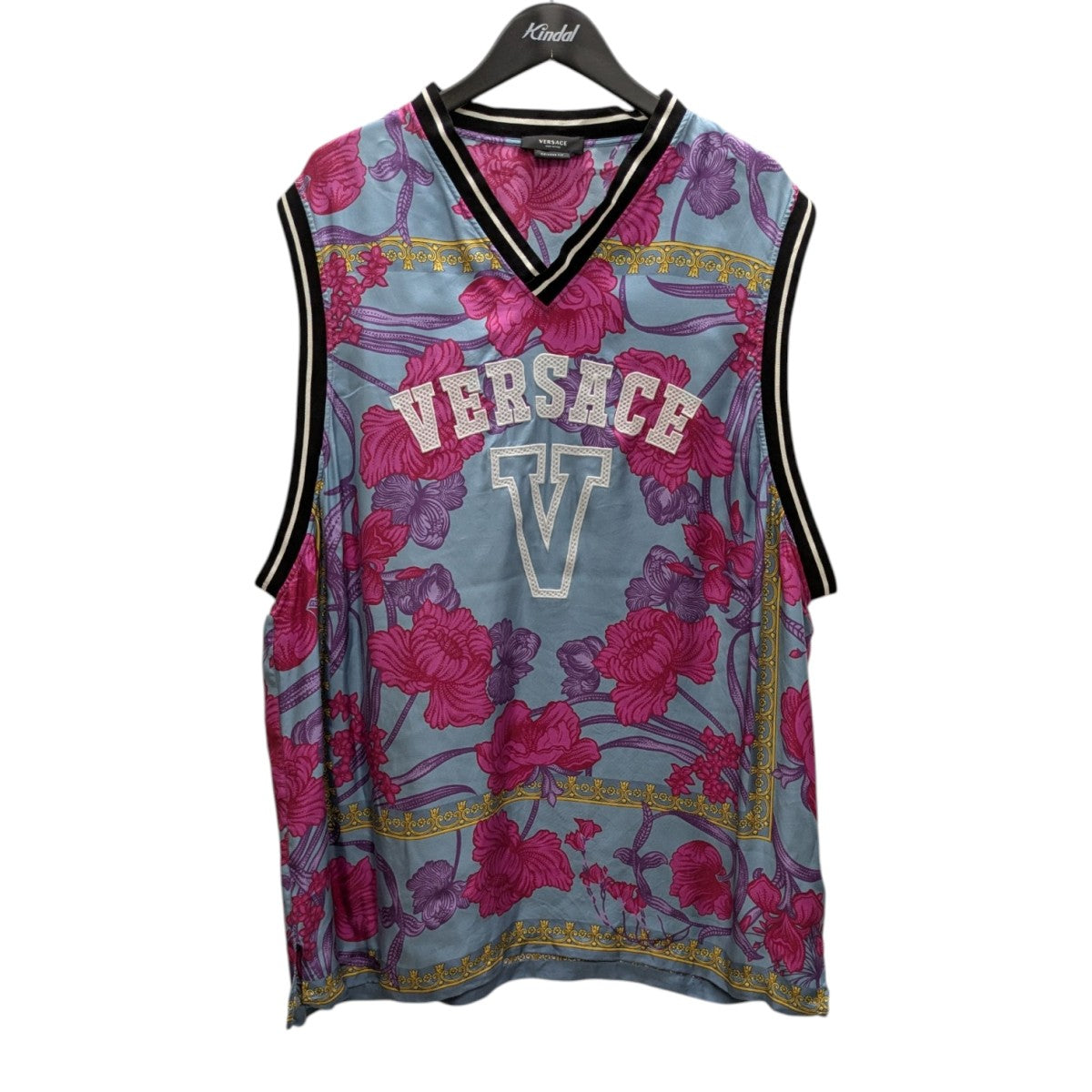 VERSACE(ヴェルサーチ) シルクタンクトップ 1004708 ブルー