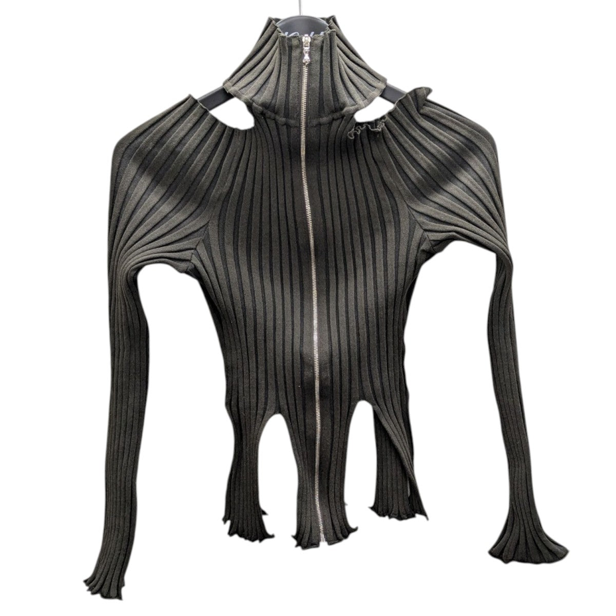 FETICO(フェティコ) RIB KNIT SLIT TOP ジップリブニット FTC234