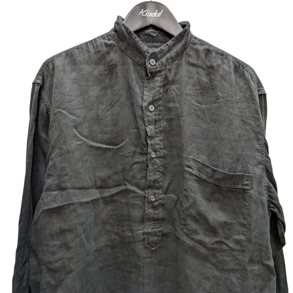 リネンWクロス プルオーバーシャツ