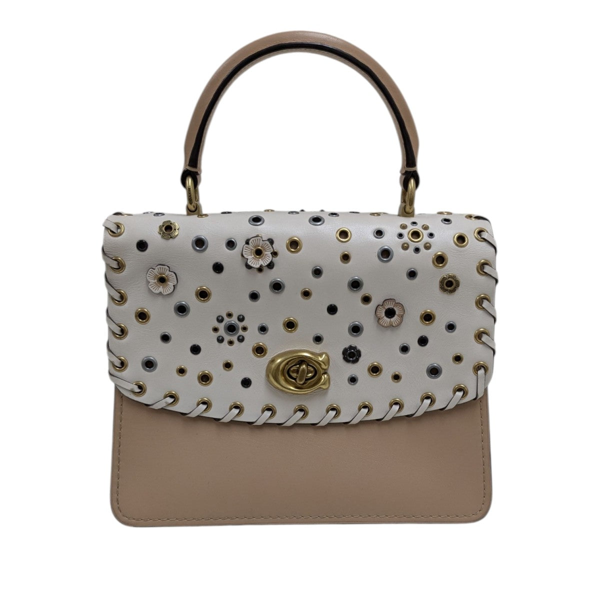 COACH Parker Top Handle With Scattered Rivets チェーンショルダーバッグ 古着・中古-2枚目のアイテム画像