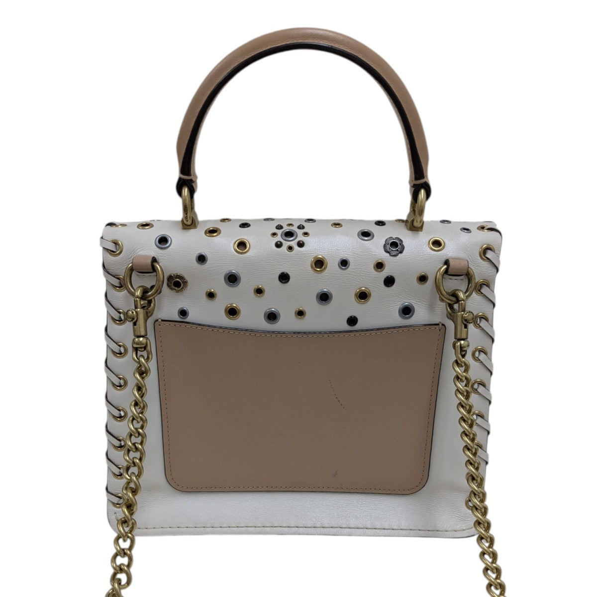 COACH Parker Top Handle With Scattered Rivets チェーンショルダーバッグ 古着・中古-4枚目のアイテム画像