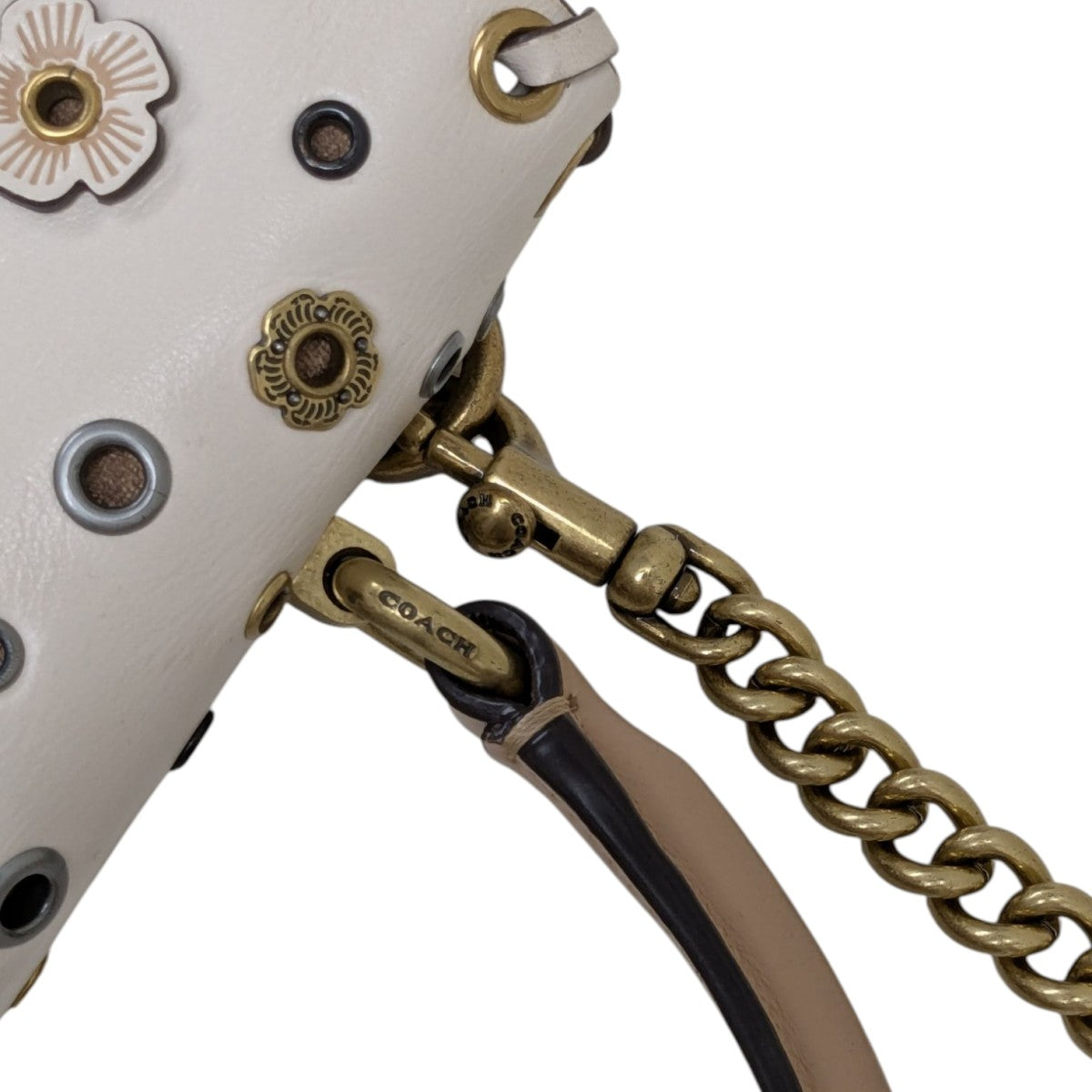 COACH Parker Top Handle With Scattered Rivets チェーンショルダーバッグ 古着・中古-7枚目のアイテム画像