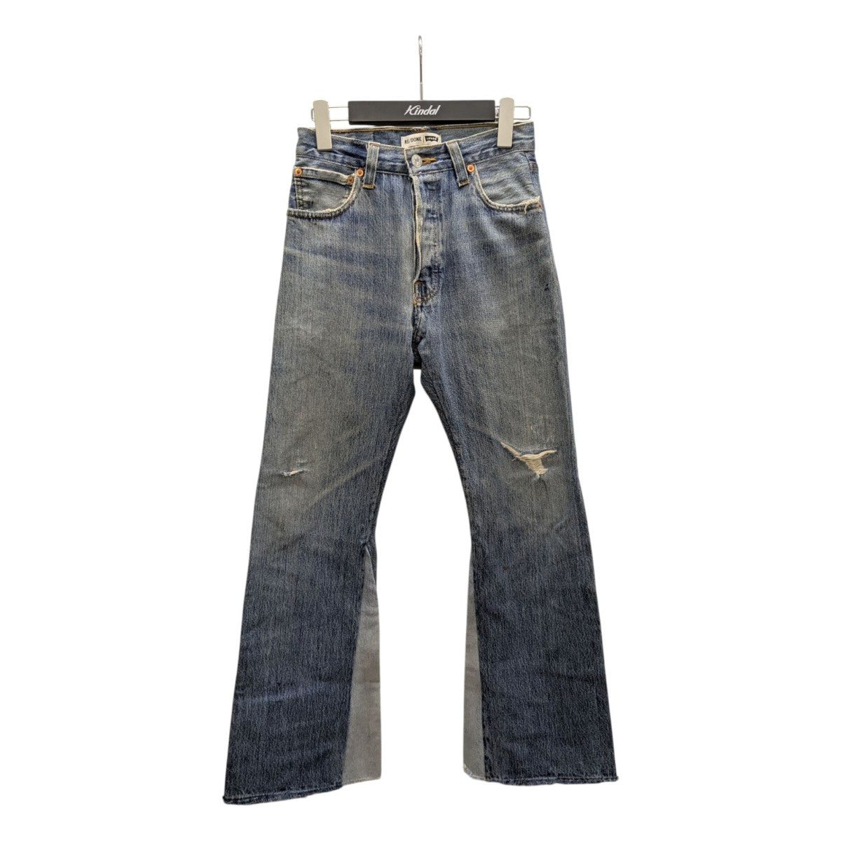 RE/DONE リーバイスリメイクフレアパンツ RE／DONE×LEVI'S リメイクフレアデニムパンツ インディゴ サイズ
