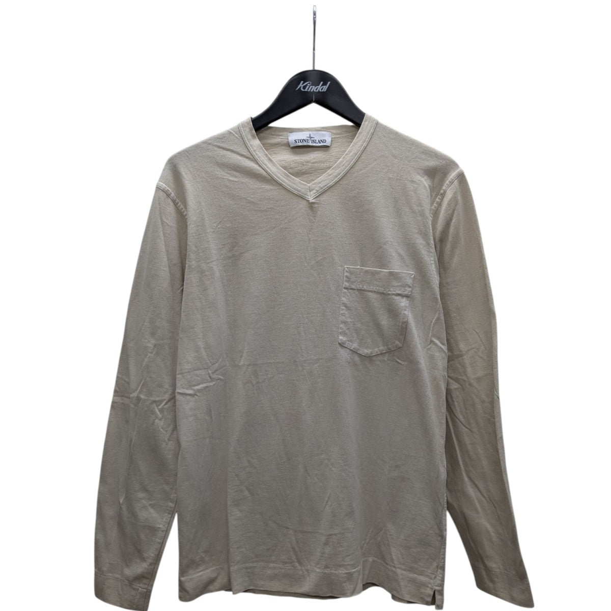 STONE  長袖シャツ ベージュ　サイズM STONE ISLAND(ストーンアイランド) 長袖Tシャツ 611522142 ベージュ