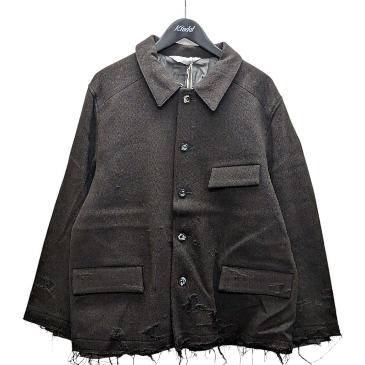 ジャケット・アウター ANCELLM TWEED CRASH JACKET BLACK SIZE2 ANCELLM（アンセルム） TWEED CRASH JACKET(BLACK) s.t.c