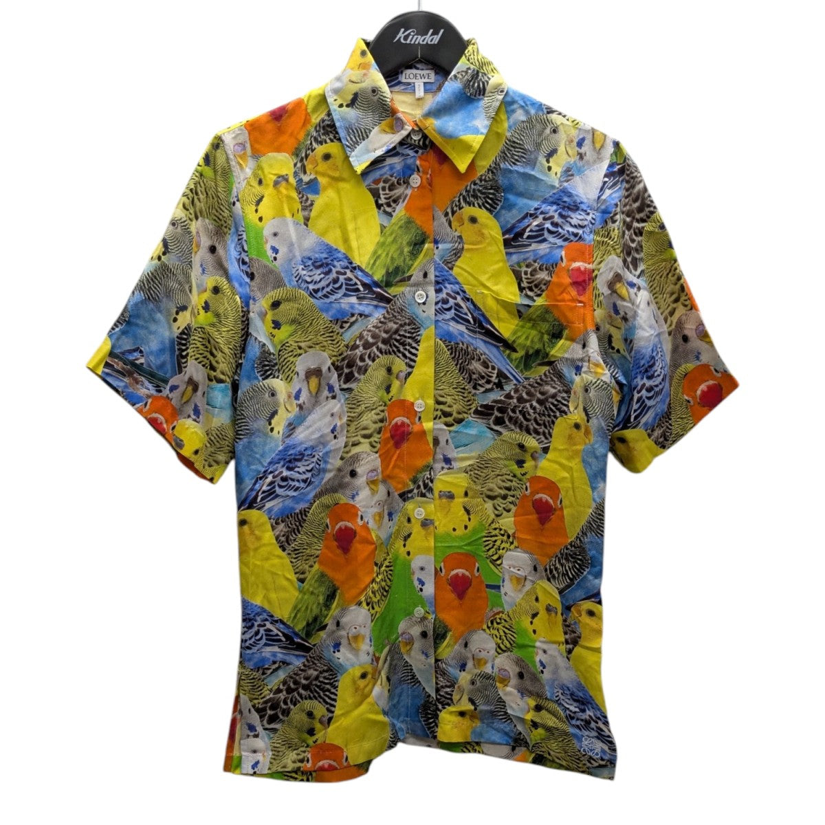 LOEWE(ロエベ) パロットプリント シルク 総柄 半袖シャツ S359Y05X45  