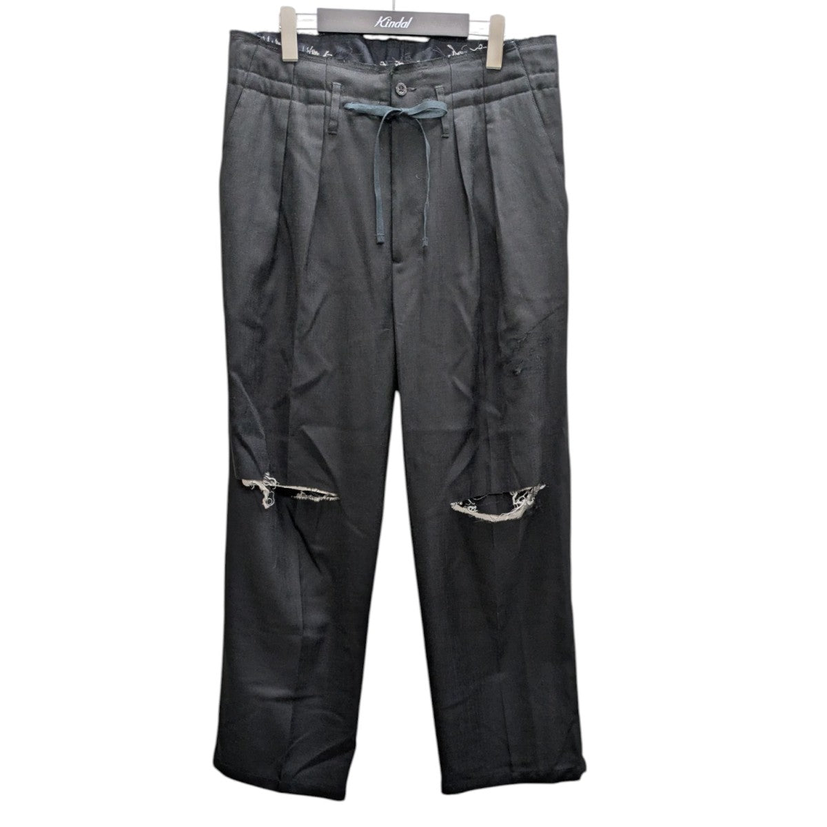 ANCELLM(アンセルム) 25SS DAMAGE WOOL 2TUCK SLACKS 2タック