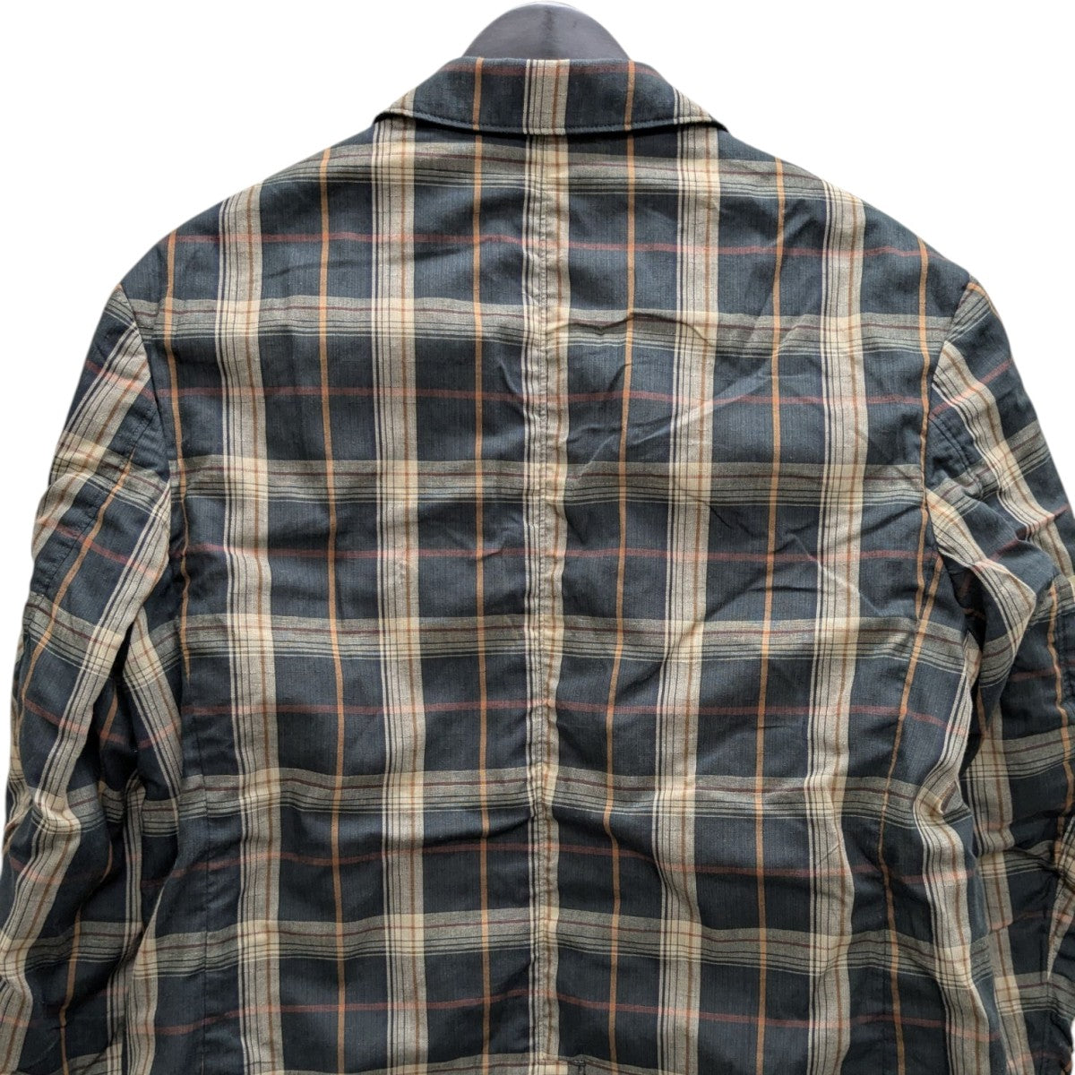 PLAID NOTCHED LAPEL SINGLE JACKET チェックテーラードジャケット