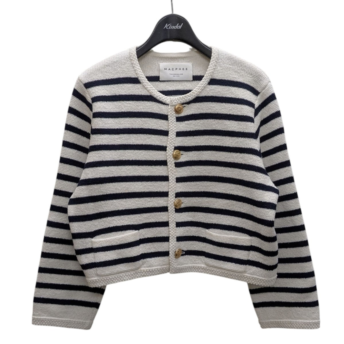 美品MACPHEE ハーフミラノ クルーネックカーディガン MACPHEE(マカフィー) ハーフミラノ クルーネックカーディガン12