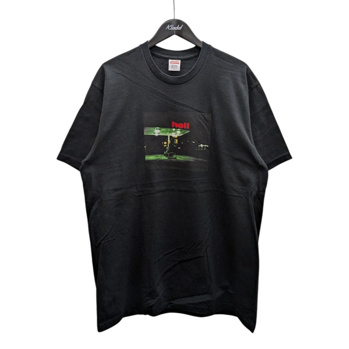 SUPREME ブラック タオル地 Tシャツ SUPREME シュプリーム 半袖Tシャツ コットン ブラック/レッド