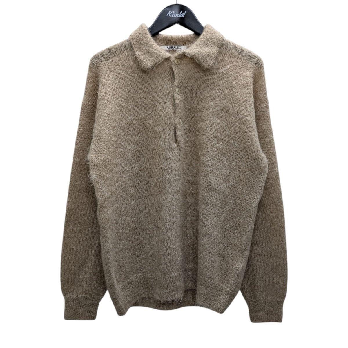 AURALEE(オーラリー) BRUSHED SUPER KID MOHAIR KNIT POLO
