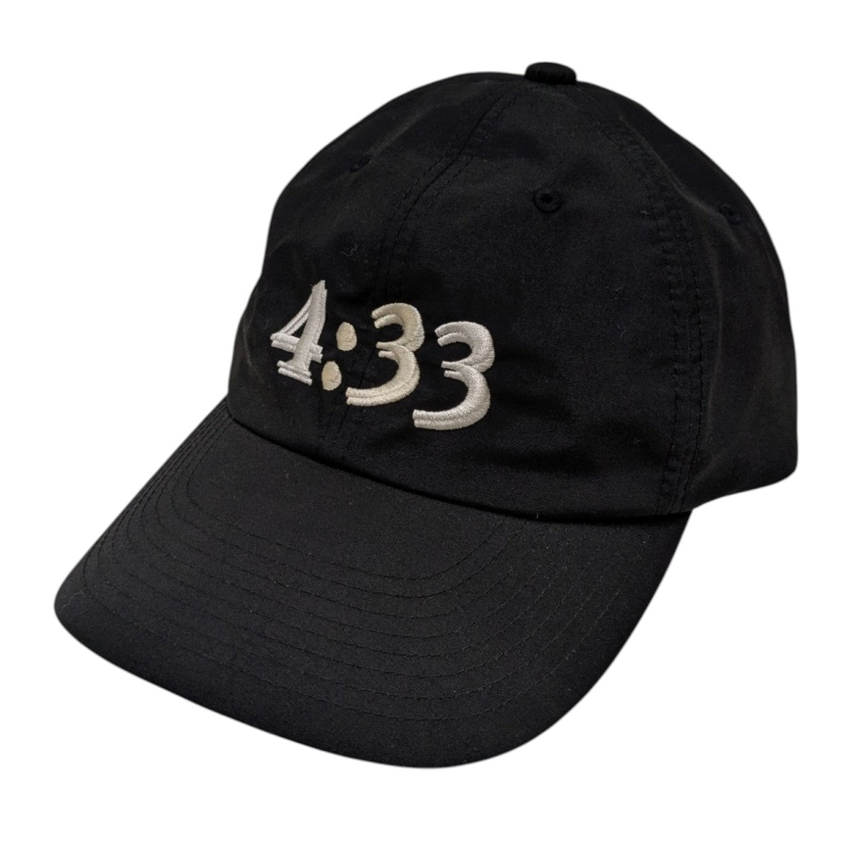 【美品】garbage Pre Curve Brim 6 Panel Cap GARBAGE】PRE CURVE BRIM 6 PANEL CAP (4:33) - BLACK (BLACK EMB