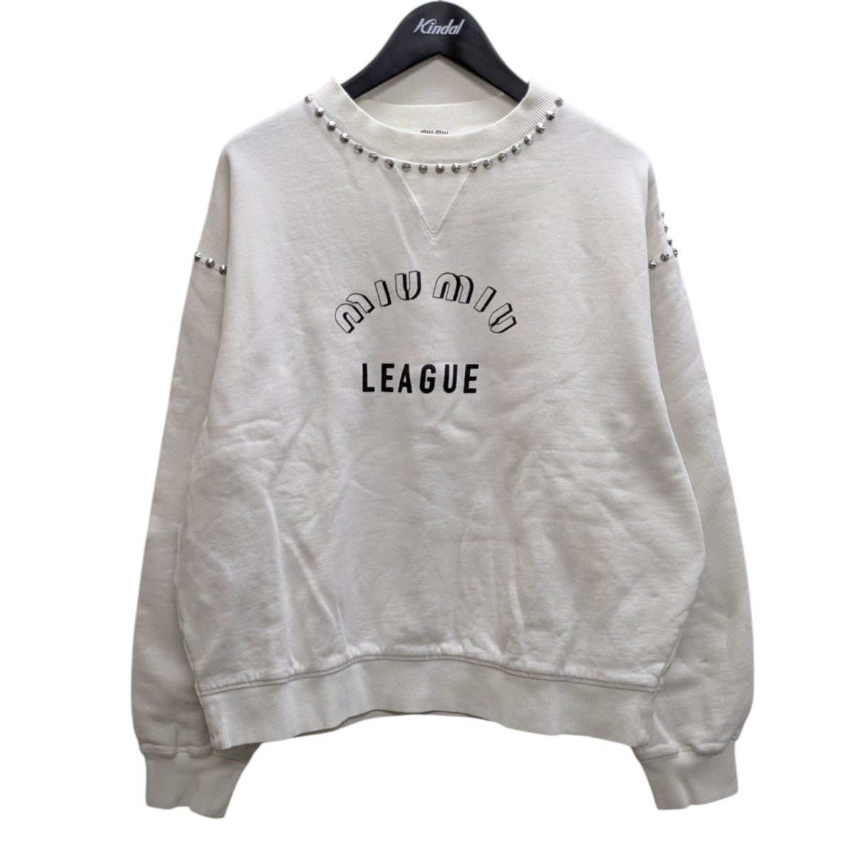 MIU MIU(ミュウミュウ) スタッズ付きスウェット MJL800 1ZVE